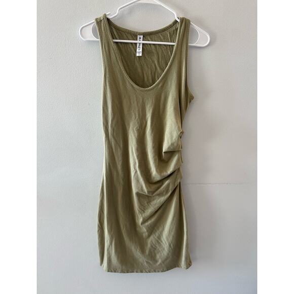 Athleta Dress Women's Small Shadow Olive Della Ruched Side Sleeveless Bodycon - Picture 1 of 6